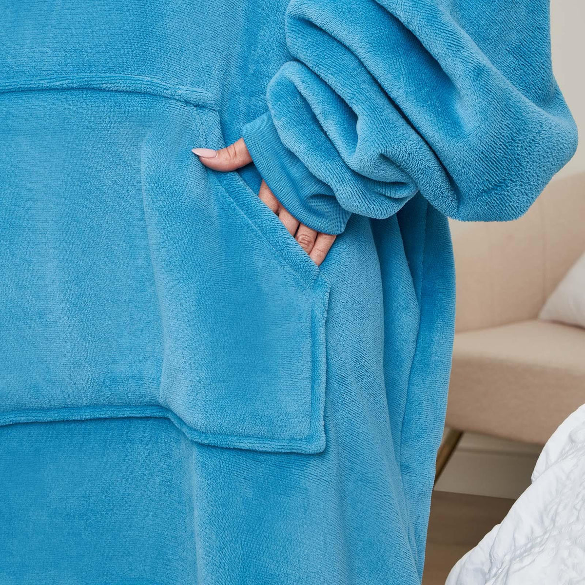 OHS Hoodie Blanket Oversized Ultra Plush Sherpa Giant Big Hooded Sweatshirt