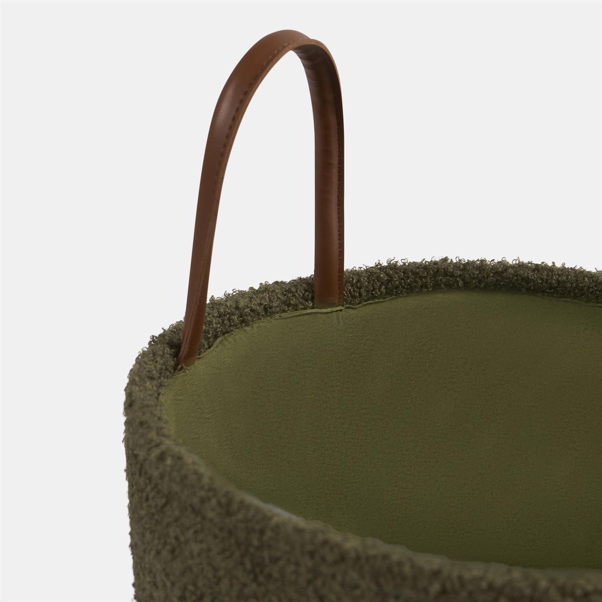 OHS Storage Basket Handles Boucle Fleece Laundry Clothes Organiser