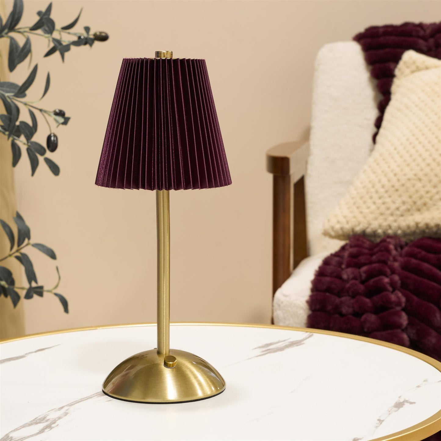 OHS Bedside Cordless Lamp LED Rechargeable Table Desk Night Light Nightstand