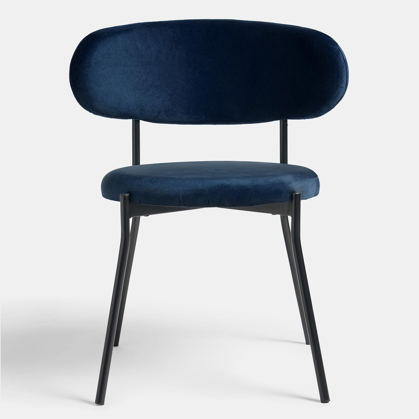 OHS Matte Velvet Dining Chair with Metal Legs Modern Upholstered Kitchen Chair