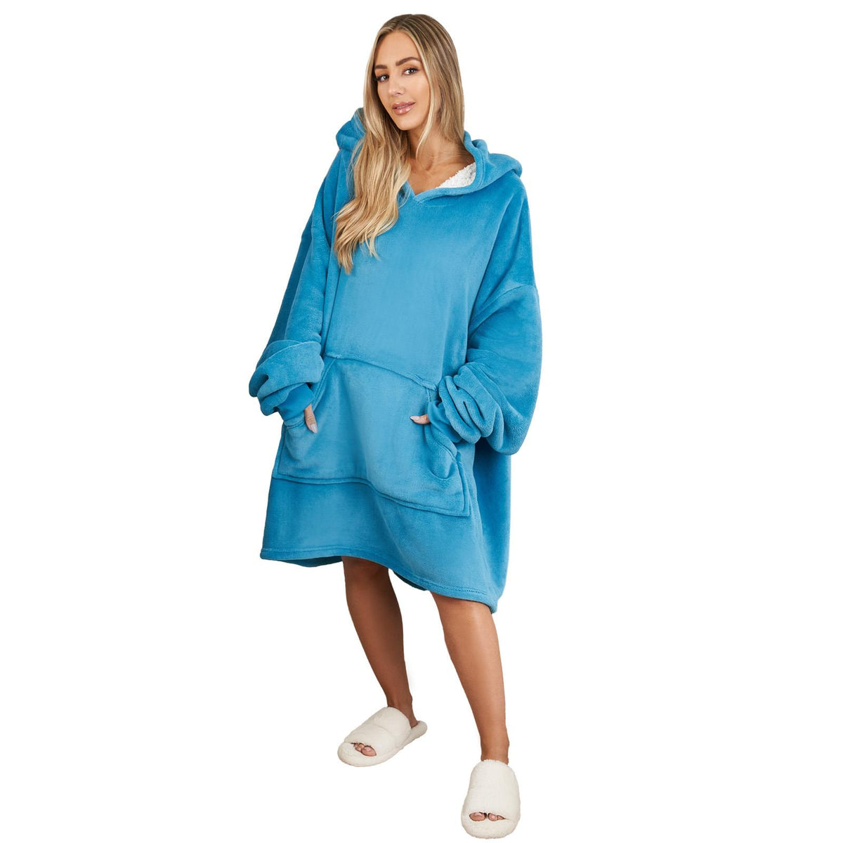 OHS Hoodie Blanket Oversized Ultra Plush Sherpa Giant Big Hooded Sweatshirt