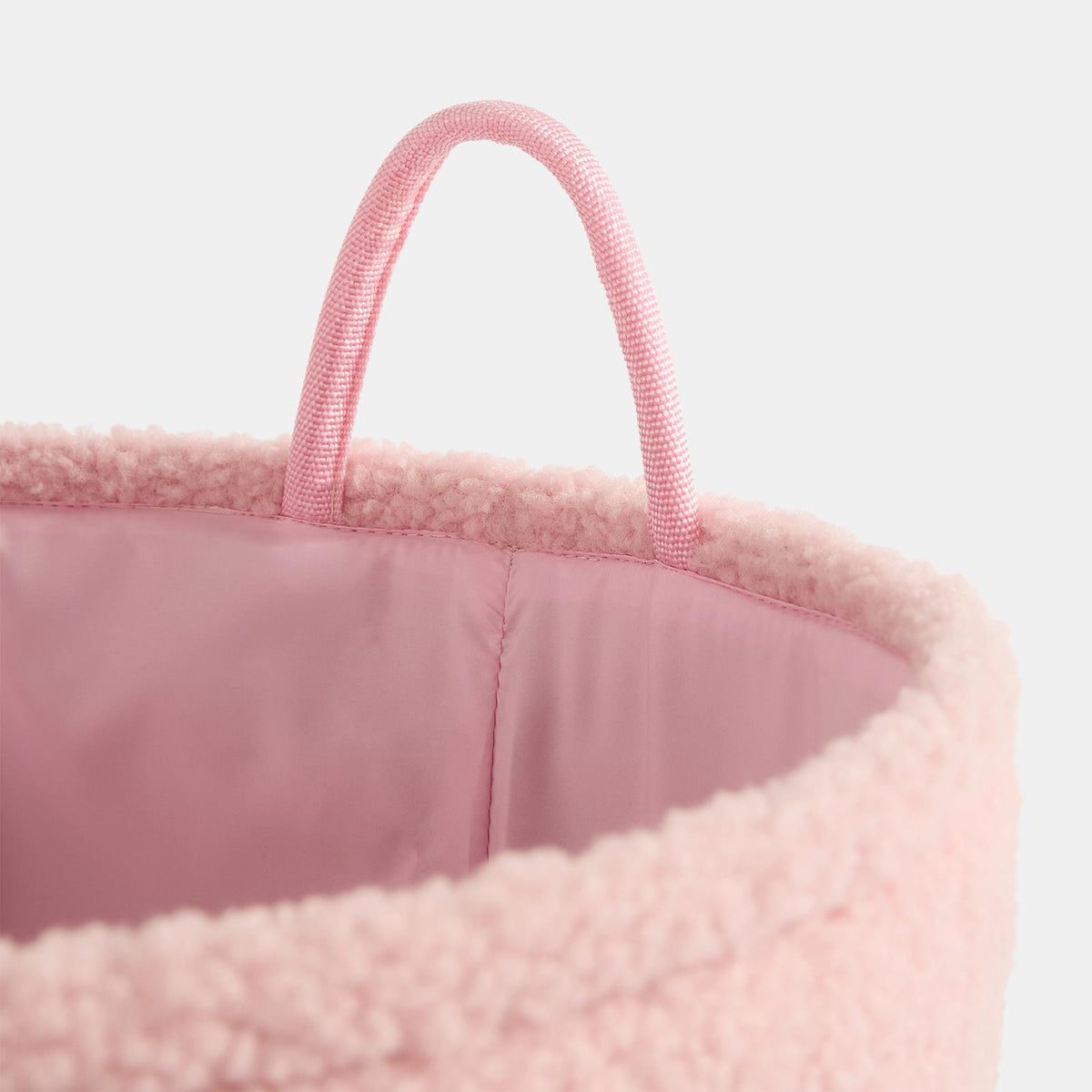 OHS Storage Basket Handles Boucle Fleece Laundry Clothes Organiser