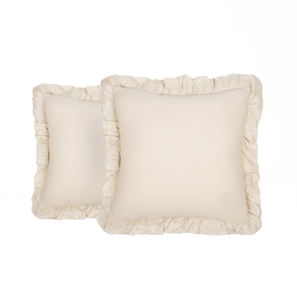 OHS Frill Cushion Covers Faux Linen Soft Square Pillowcases Home Decor Multipack