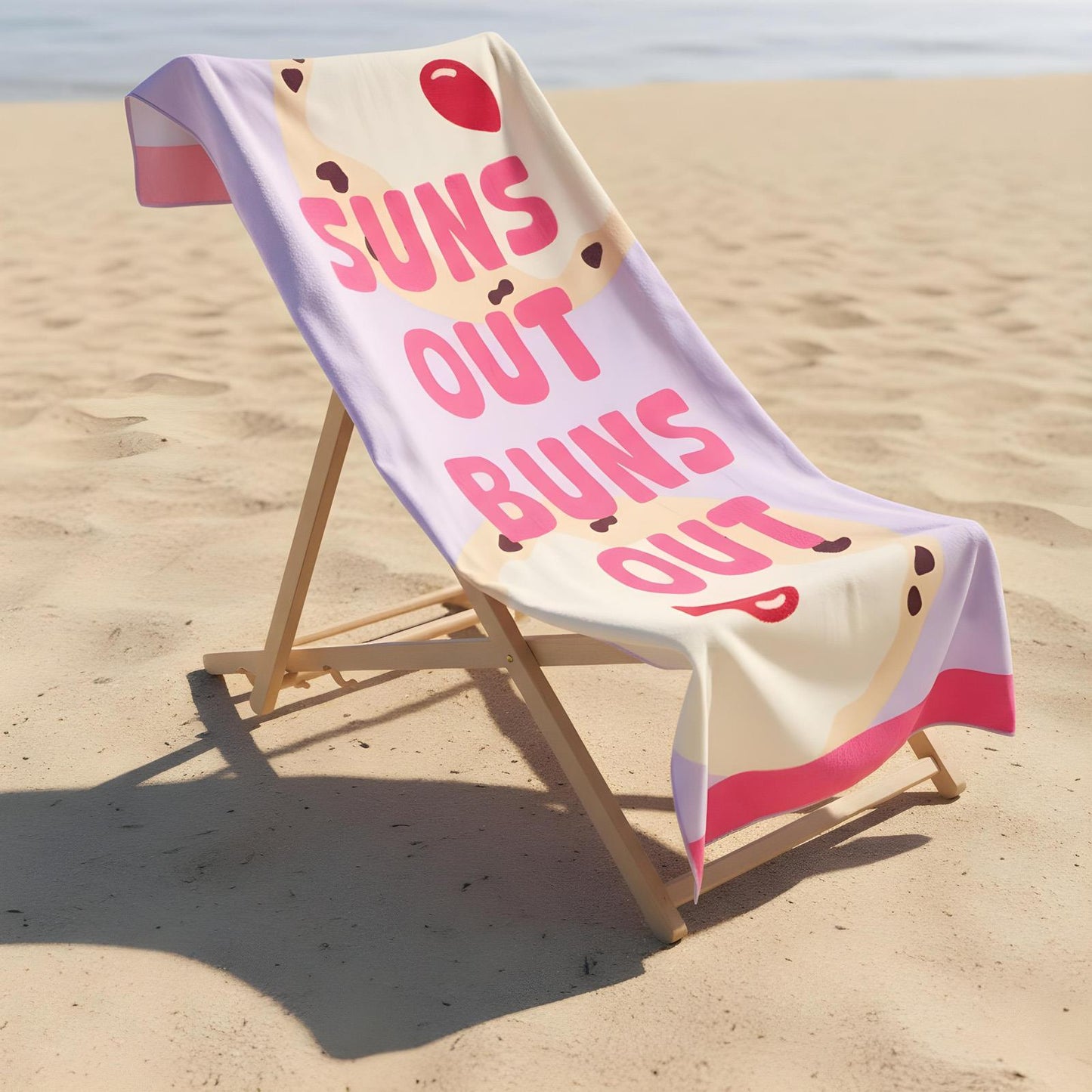 OHS Slogan Beach Towel Printed Quick Dry Summer Travel Microfibre Absorbent Swim