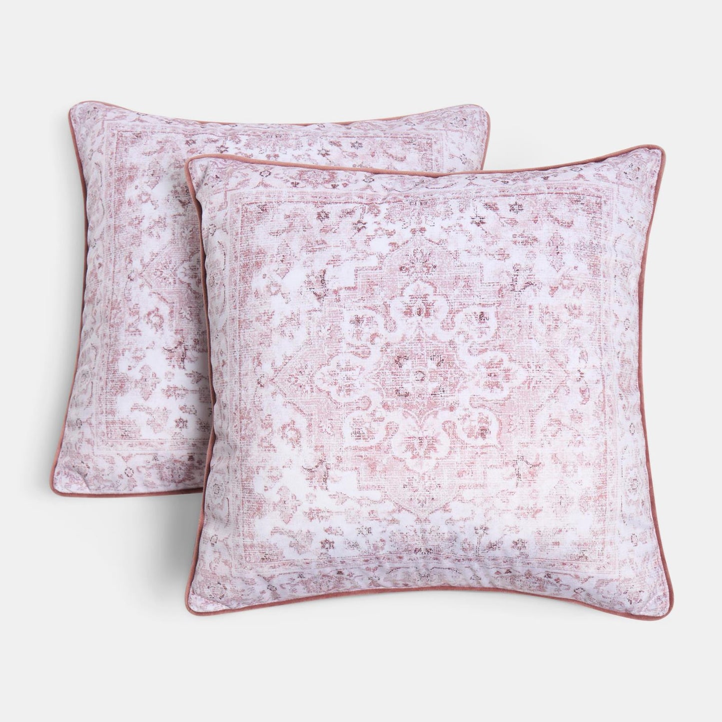 OHS Vintage Print Cushion Covers Matte Velvet Super Soft Square Pillowcases