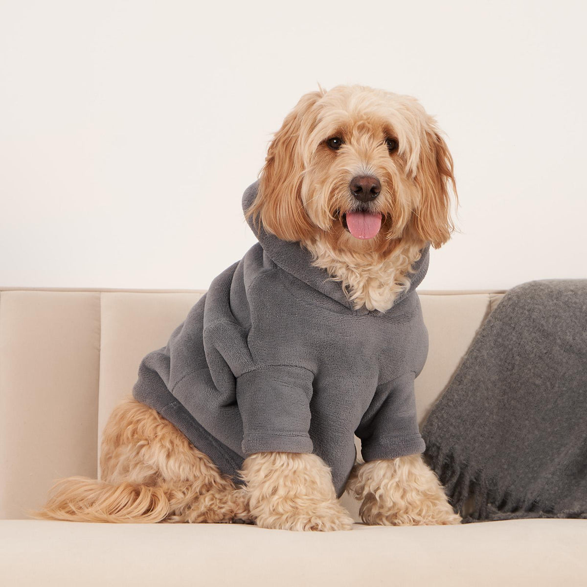 OHS Pet Dog Sherpa Hoodie Winter Warm Fleece Puppy Outfit Suit Soft Cat Jumper
