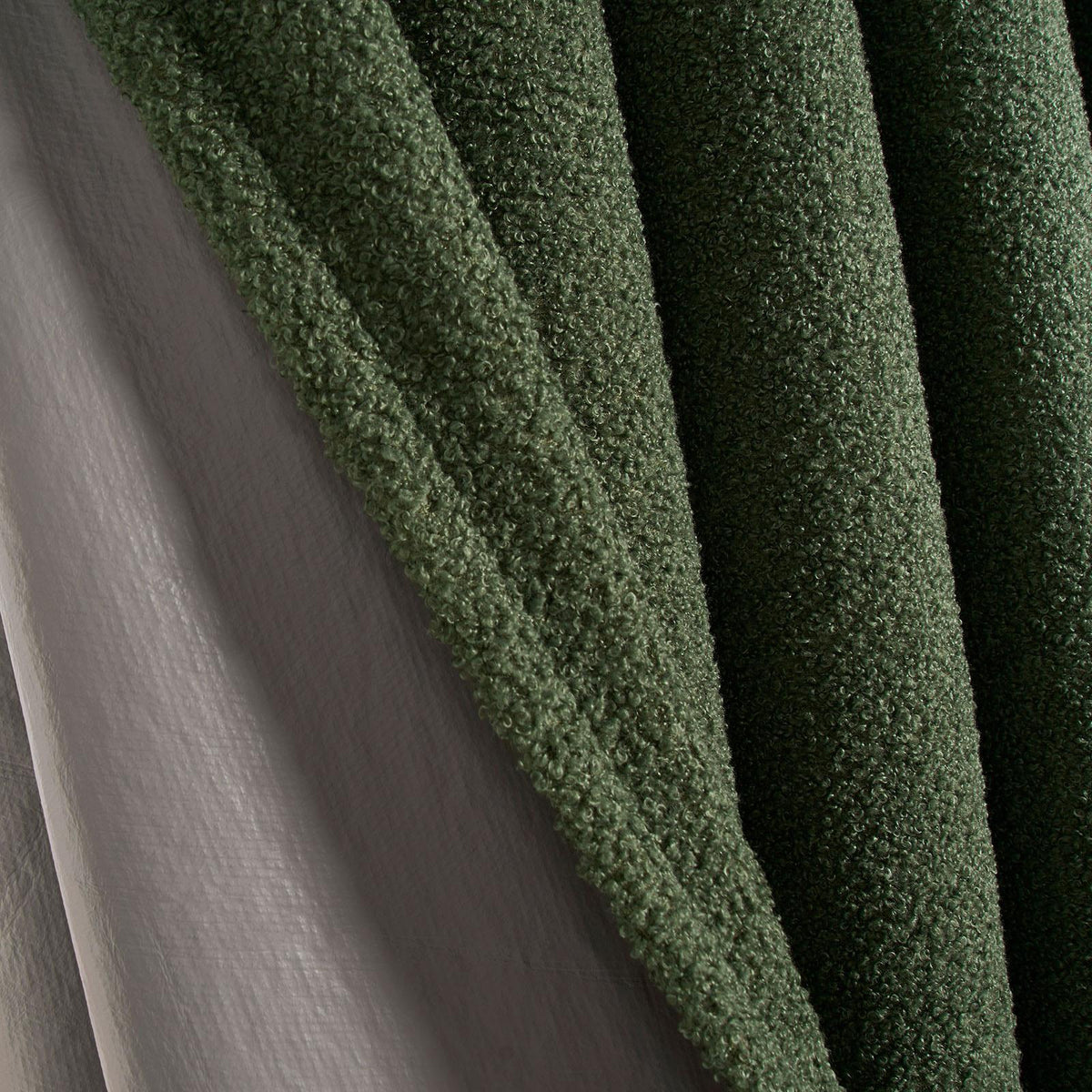 OHS Boucle Eyelet Curtains Blackout Pair Ready Made Ring Top Energy Saving