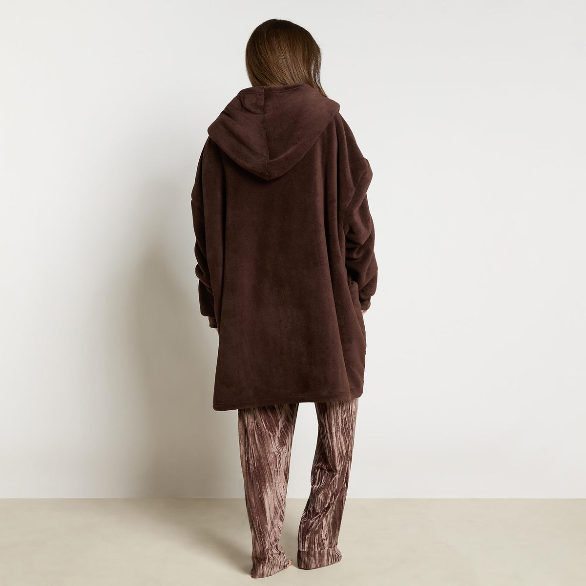 OHS Zip Up Hoodie Blanket Oversized Sherpa Fleece Thermal Sweatshirt Jumper