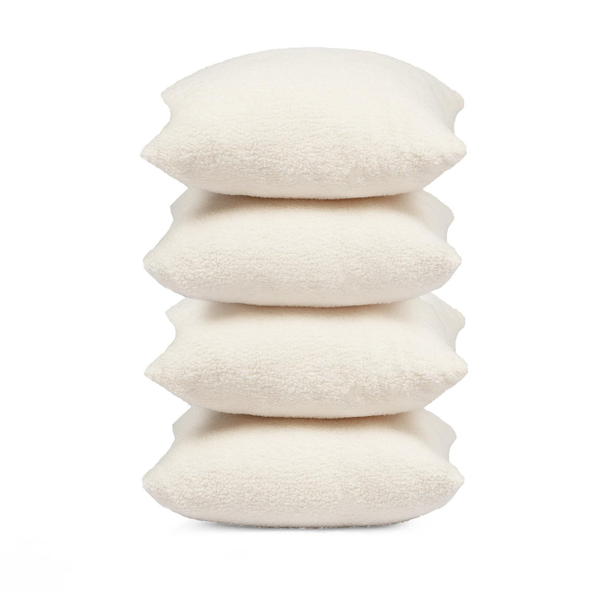 OHS Boucle Cushion Covers  2 Pack Teddy Fleece Square Pillowcases Home Decor