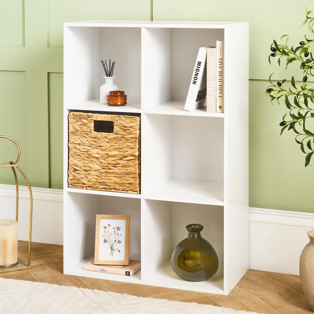 OHS Oslo Cube Storage Wood Effect Bookcase Freestanding Open Shelf Unit