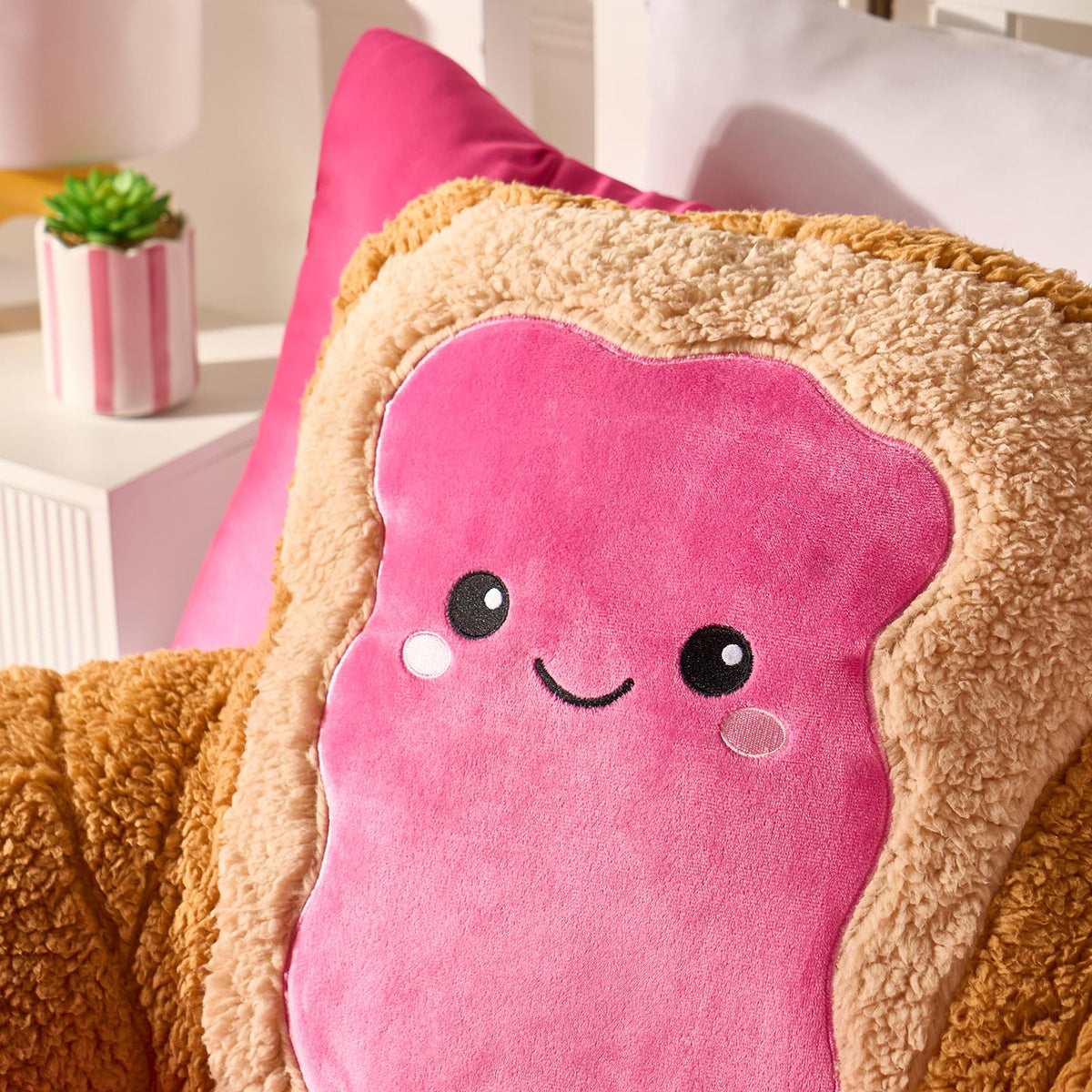 OHS Character Cuddle Cushion Soft Fleece Reading Pillow with Arms Bed Chair