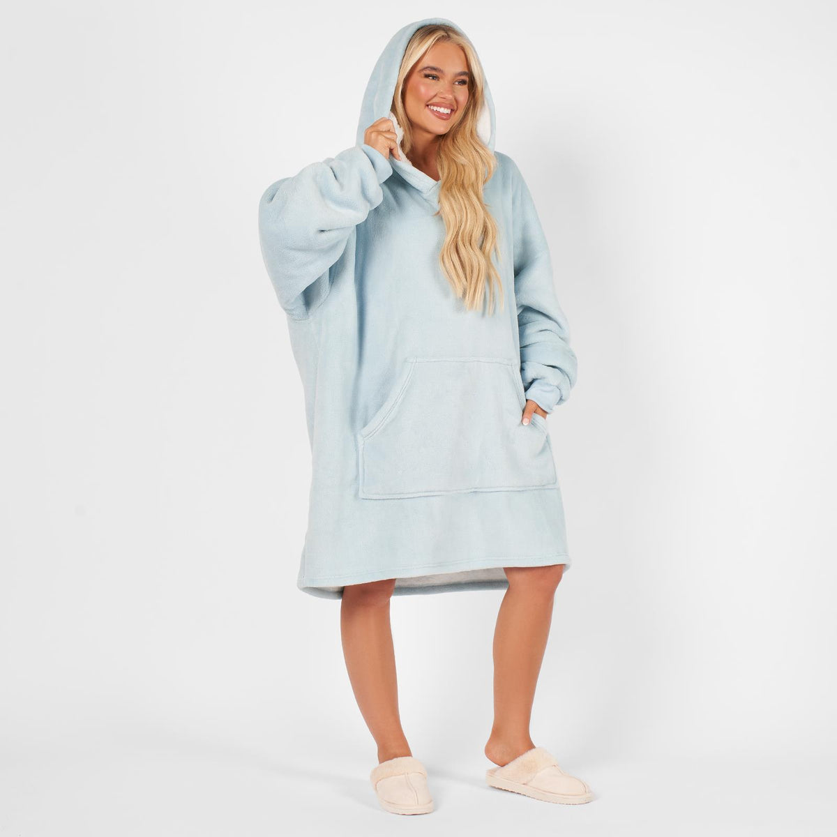OHS Hoodie Blanket Oversized Ultra Plush Sherpa Giant Big Hooded Sweatshirt