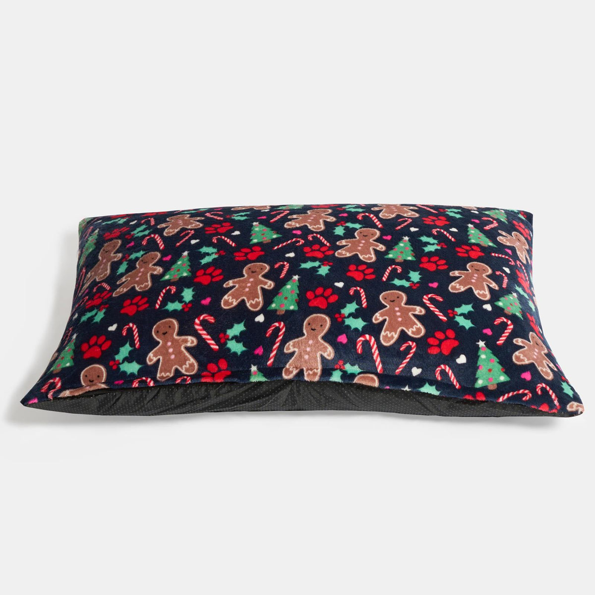 OHS Print Pet Bed Fleece Paw Checks Leopard Stripes Xmas Calming Cushion Dog Cat