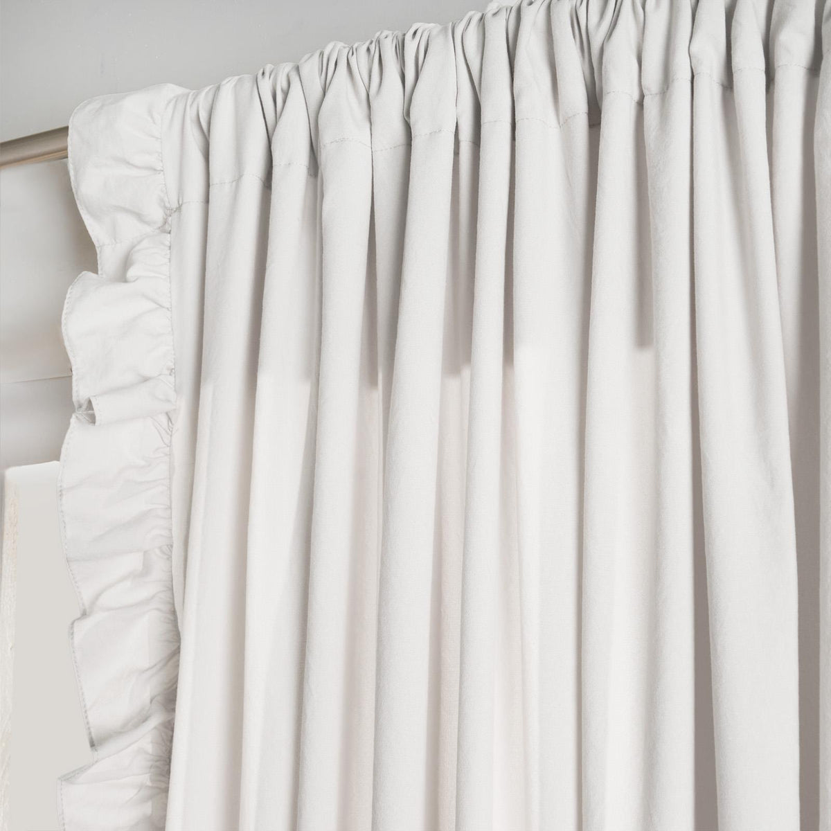 Frill Voile Net Curtains 2 Window Panels Sheer Rod Slot Top Textured Pair Set