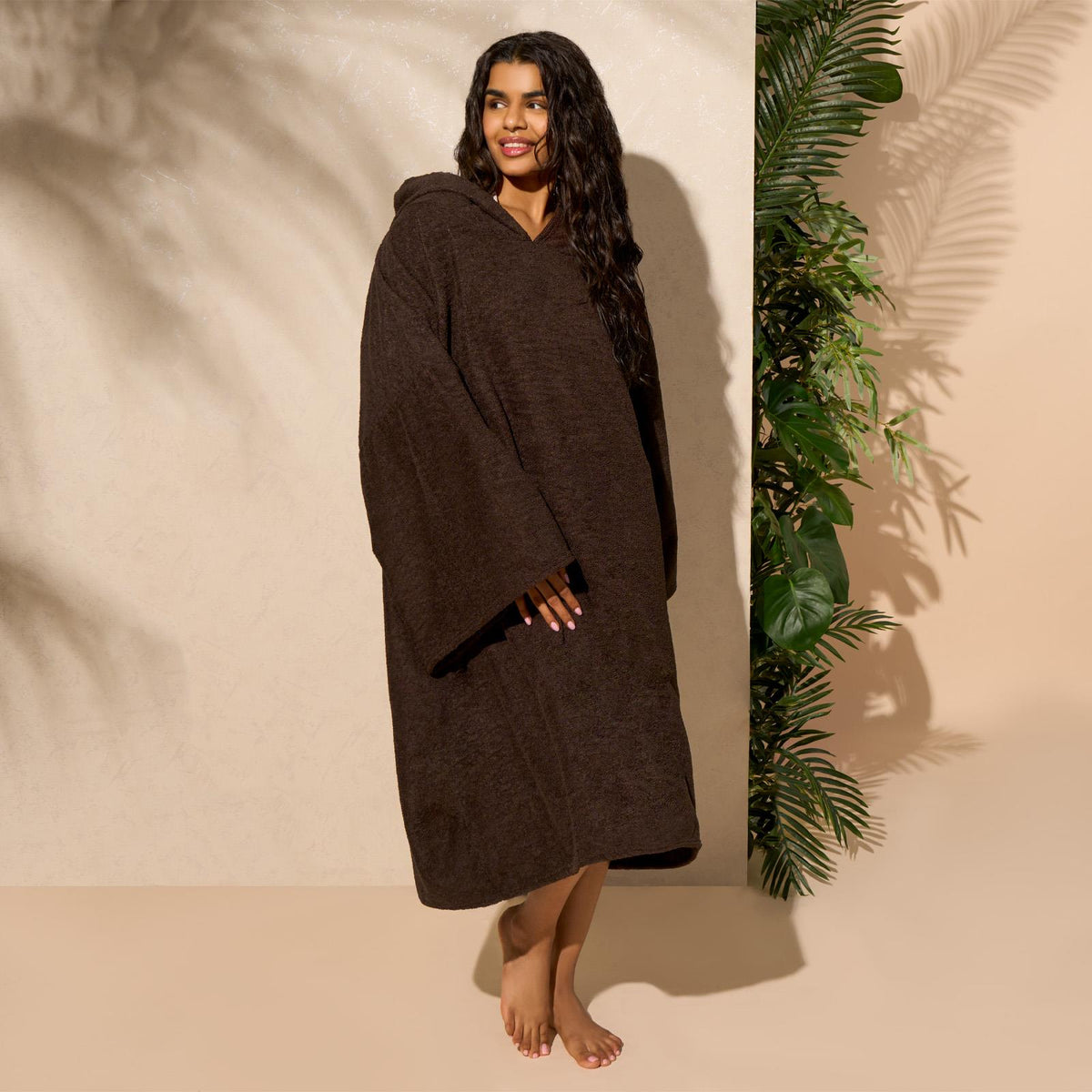 OHS Hooded Towel Poncho Adult Absorbent Dry Beach Swim Bath Changing Robe