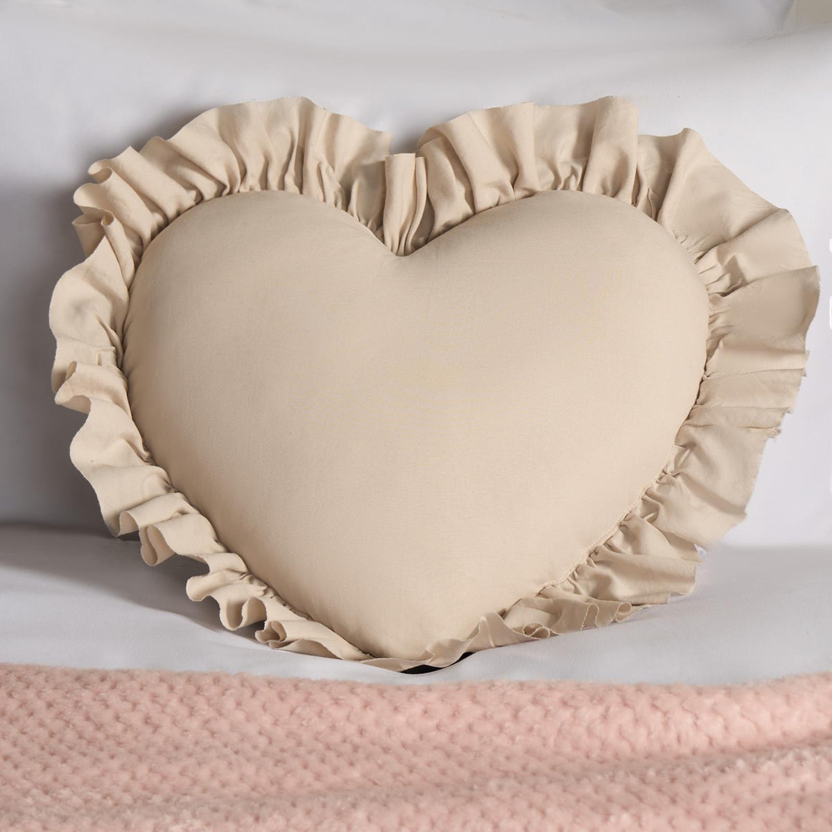 Heart Filled Cushion Plump Bedroom Scatter Pillow Valentines Frill Chair Sofa