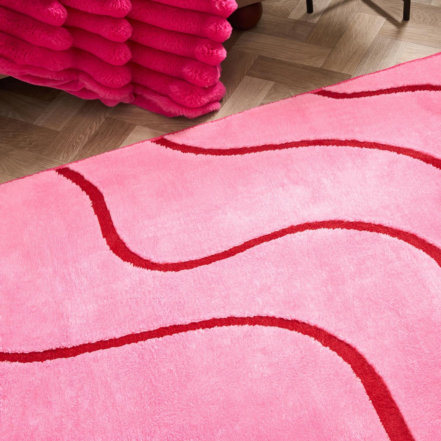 OHS Tufted Contour Rug Non Slip Soft Modern Carpet Living Room Bedroom