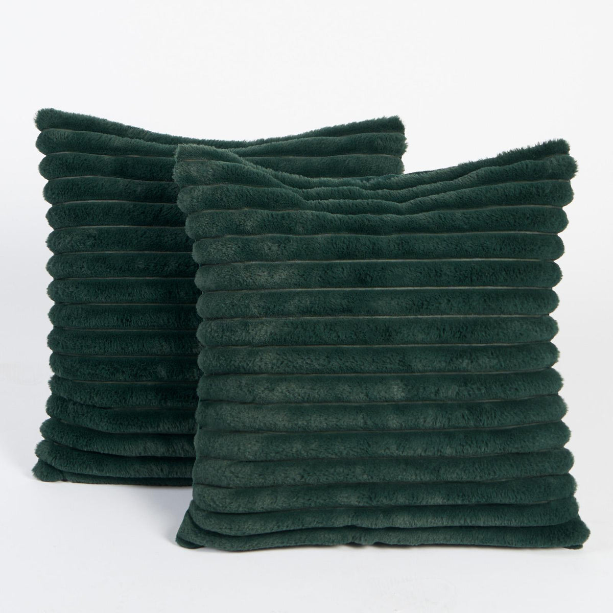 OHS Thick Rib Cushion Covers Faux Fur Soft Fleece Square Pillowcases Home Decor