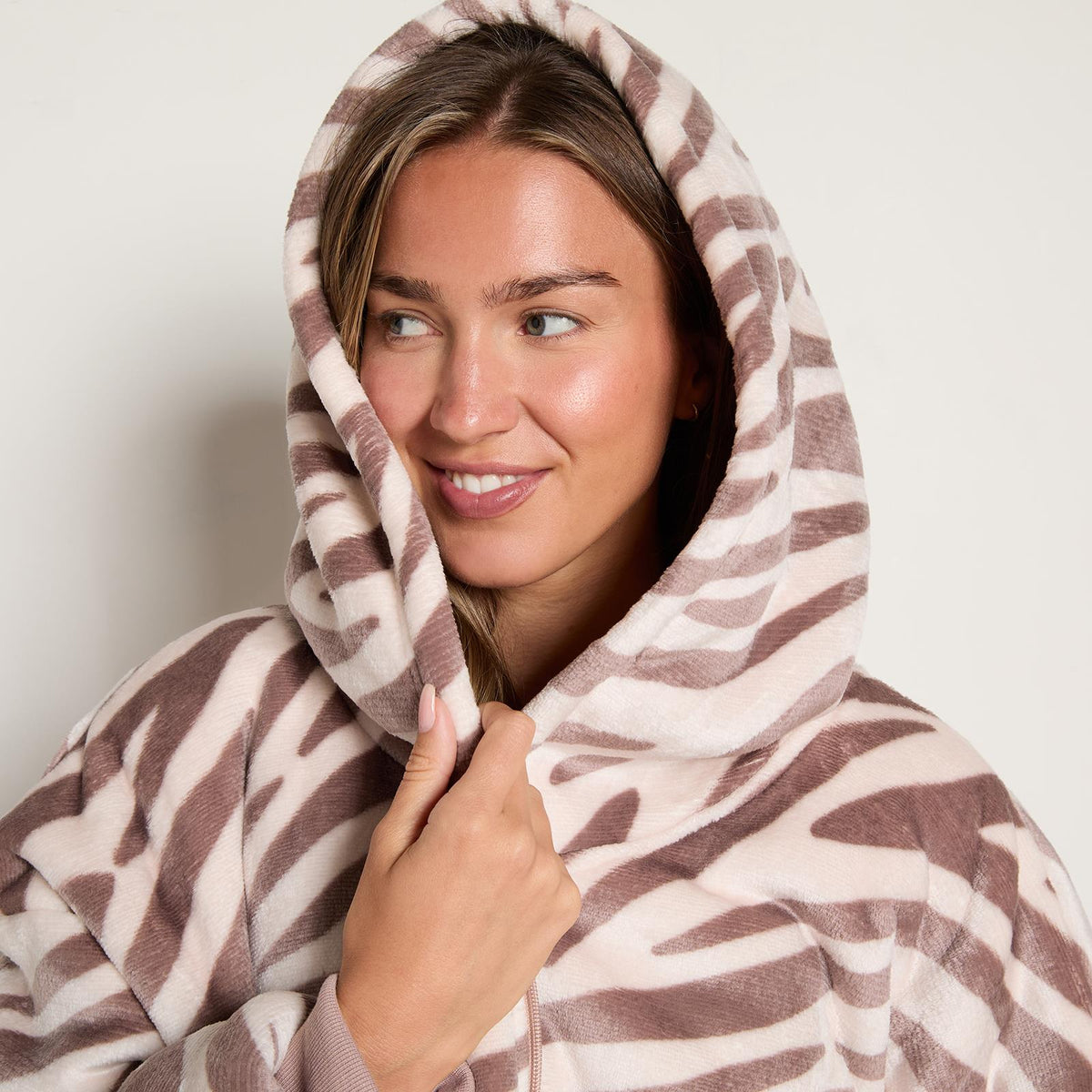 OHS Zip Up Hoodie Blanket Oversized Sherpa Fleece Thermal Sweatshirt Jumper
