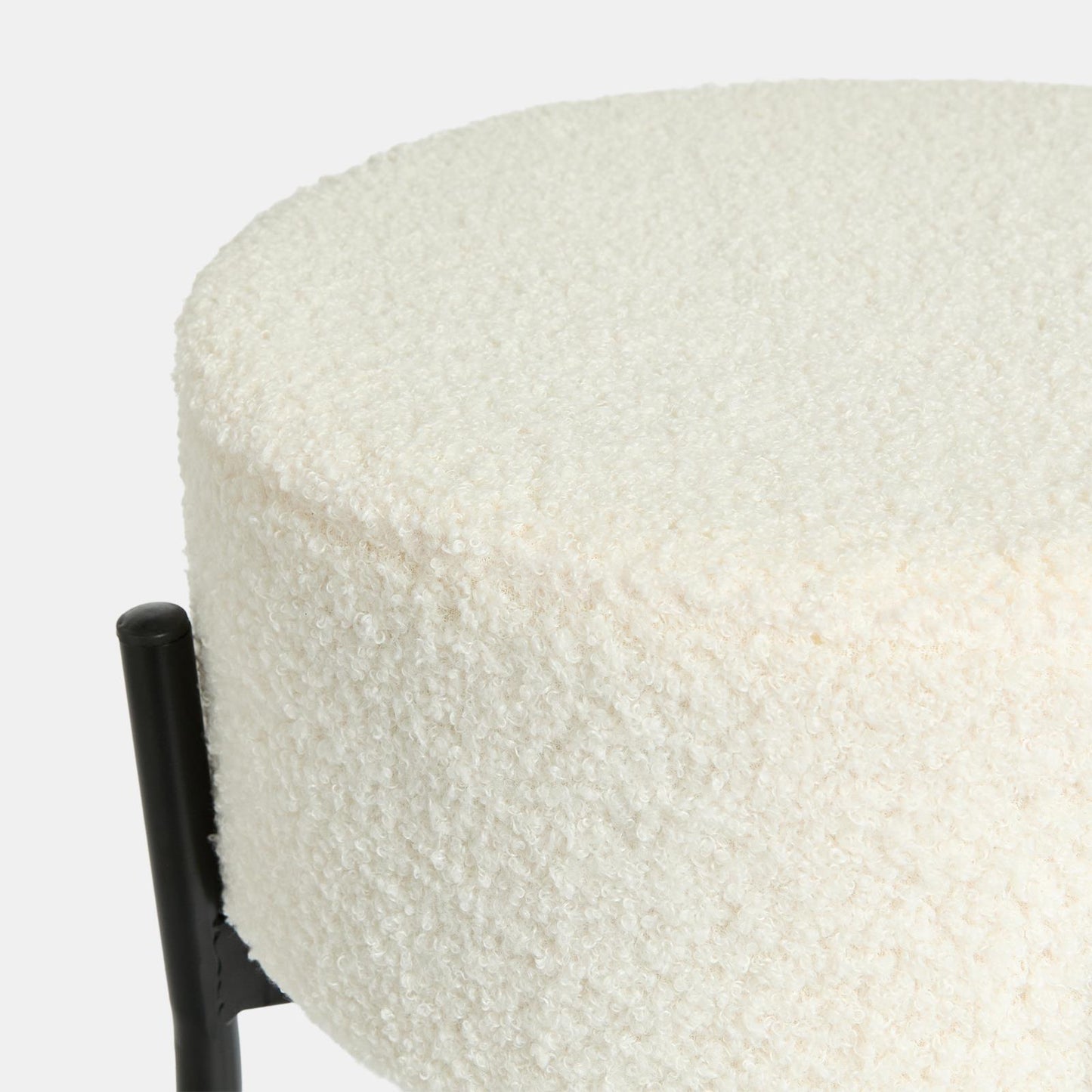 OHS Boucle Bar Stool Kitchen Chair Breakfast Pub Seat Home Decor
