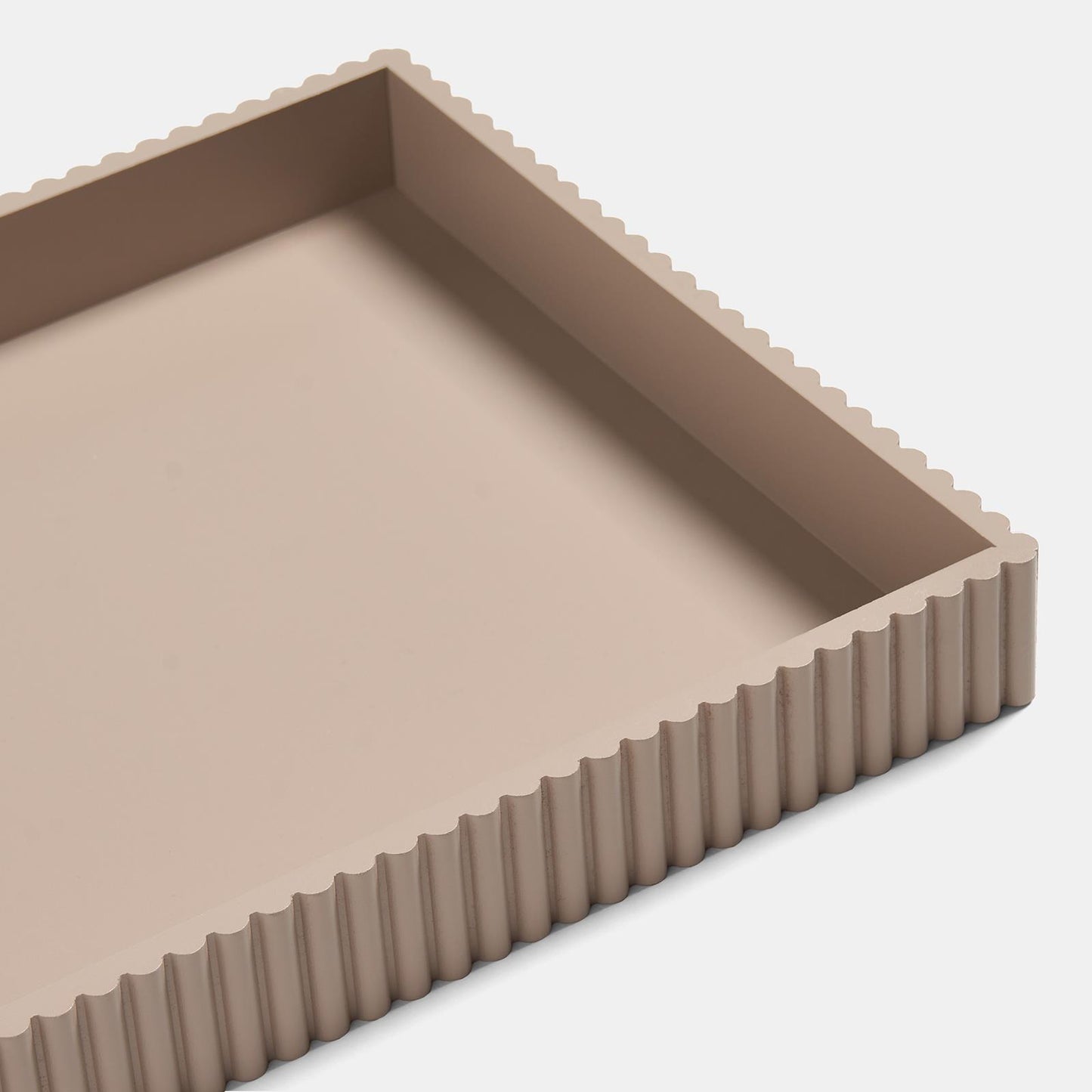 OHS Ribbed Decorative Tray Coffee Table Organiser Countertop Vanity Storage
