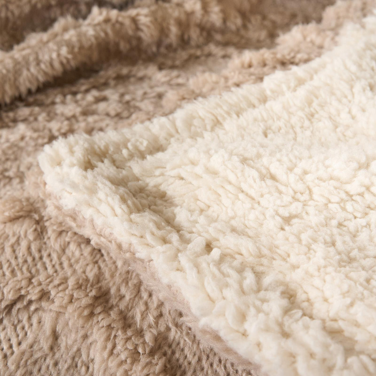 OHS Cable Knit Blanket Sherpa Fleece Sofa Plush Soft Warm Throw Over Bed Chair