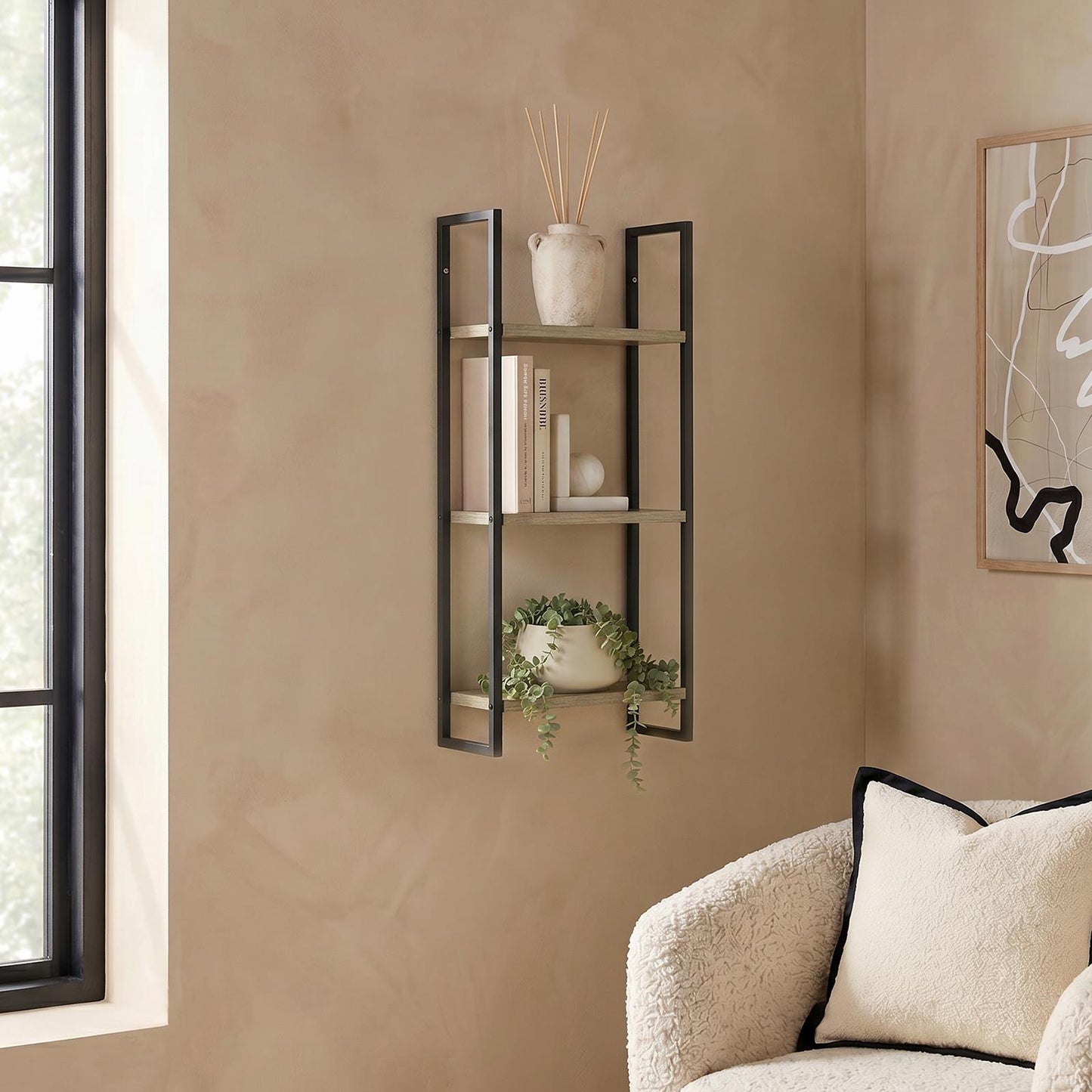 OHS Wall Mounted Shelf 3/5 Tier Home Display Unit Shelving Rack Space Saving