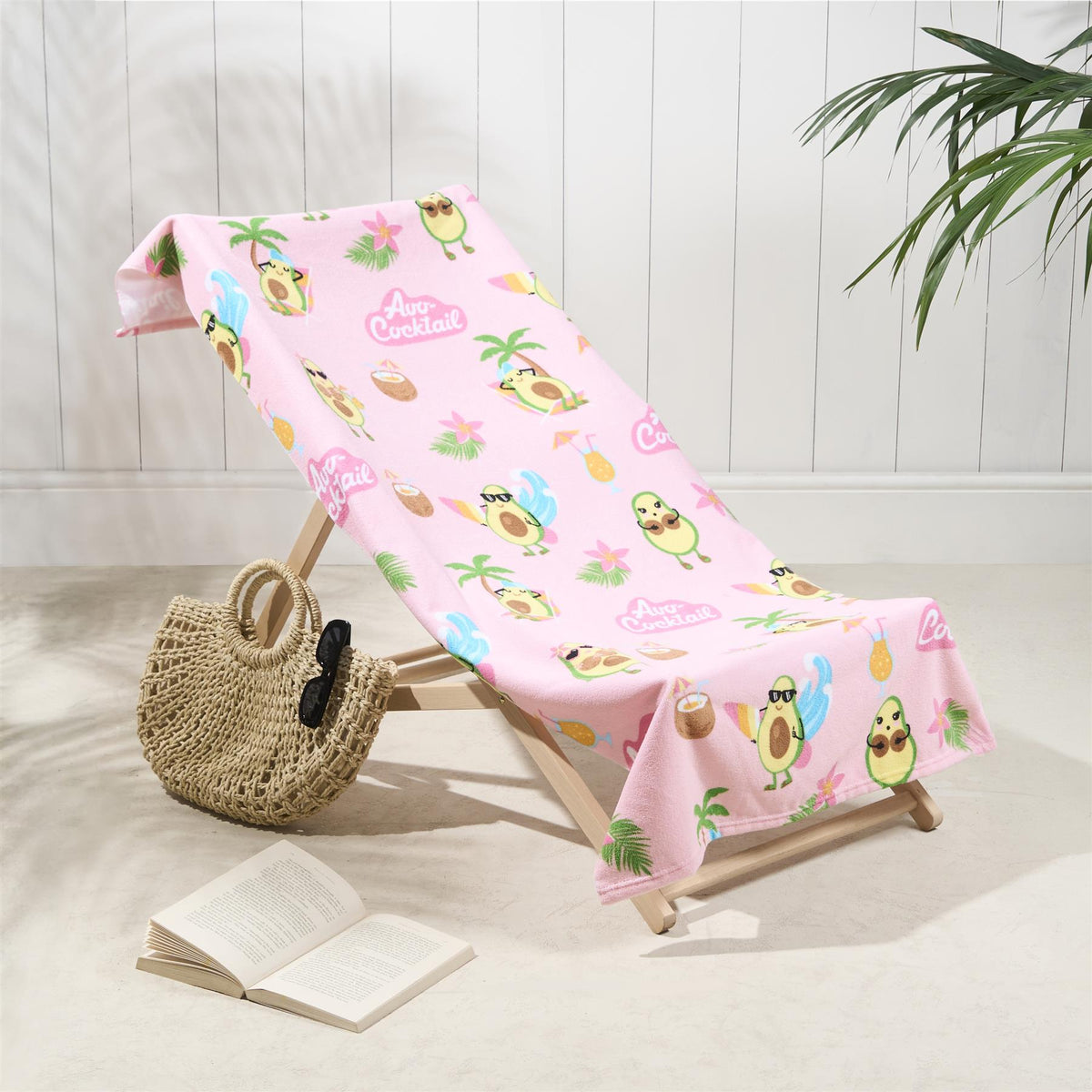 OHS Print Beach Towel Microfibre Quick Dry Bath Holiday Gym Travel Sport