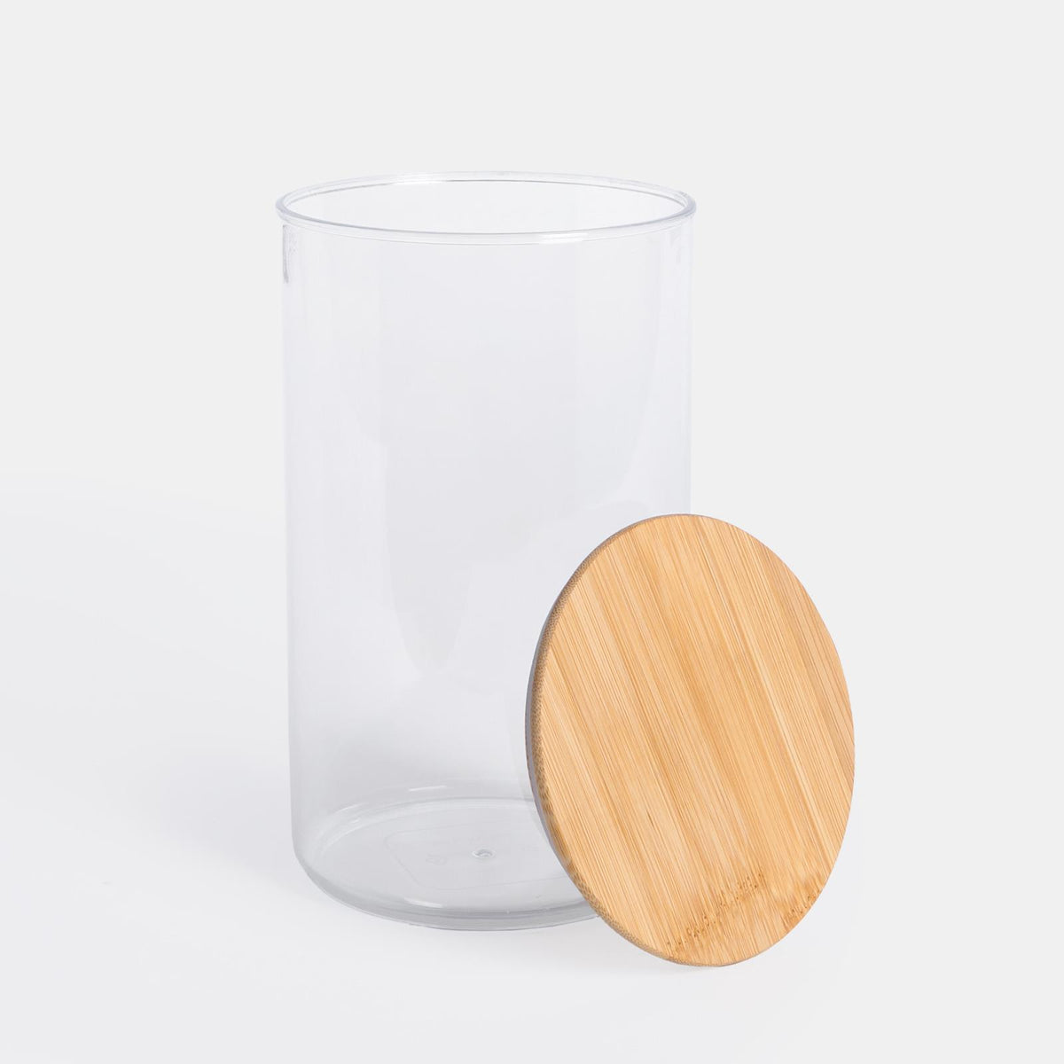 Clear Storage Tub with Lid Pasta Dry Food Container Fresh Durable Plastic Bamboo