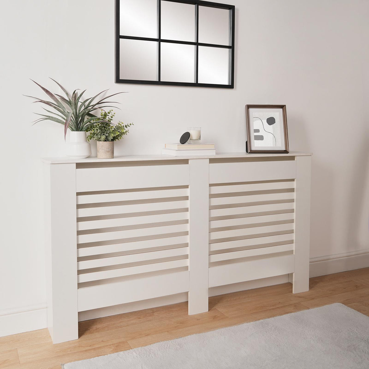 OHS Wood Radiator Cover MDF Side Board S M L Cabinet Shelf Hallway Furniture