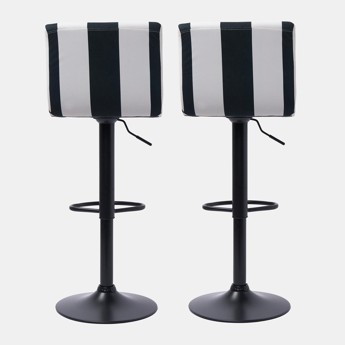 Adjustable Bar Stools x 2 Velvet Swivel Pub Seat Kitchen Breakfast Counter Chair