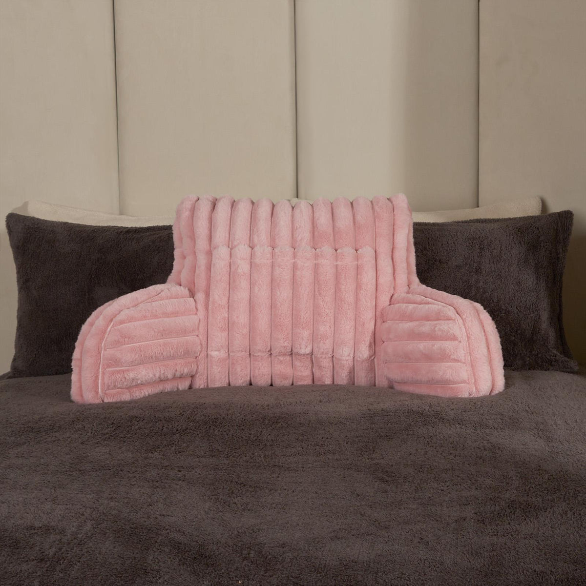 OHS Reading Cuddle Cushion Fleece Heatable Pillow Arms Chair Back Support