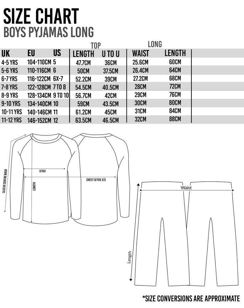 Jurassic World Long Sleeve Long Leg Pyjama Set | Boys Black | Official Merch