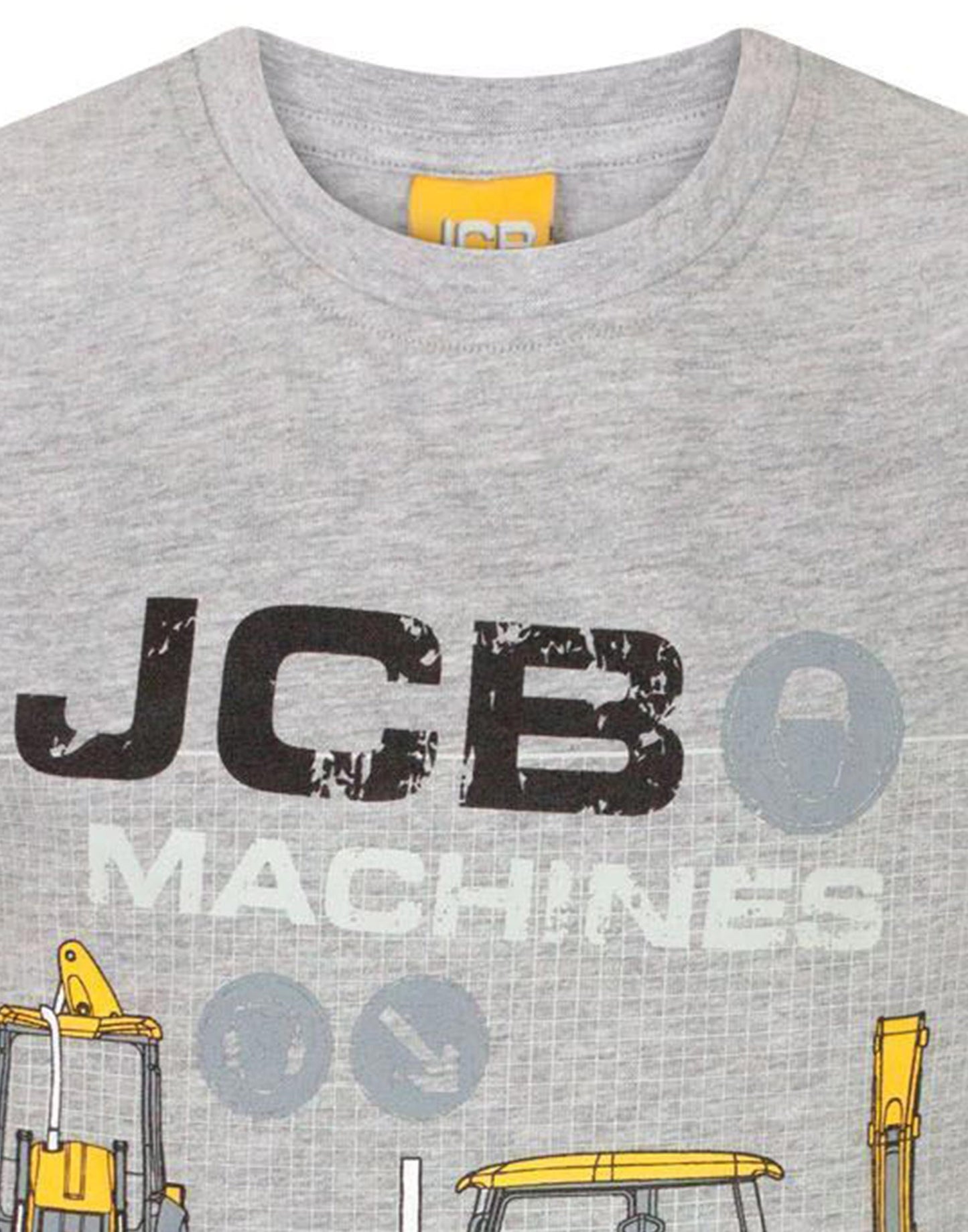 JCB Short Sleeved T-Shirt | Boys Grey | Official Merch