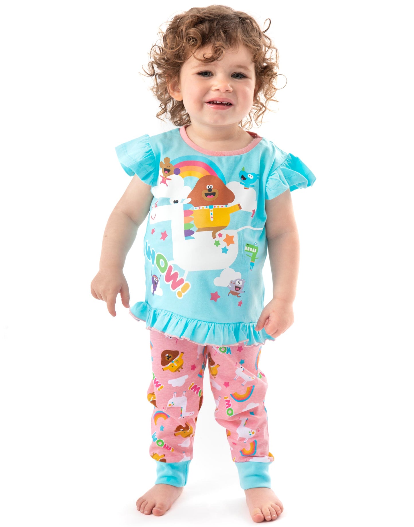 Hey Duggee Short Sleeve Long Leg Pyjama Set | Girls Blue | Official Merch