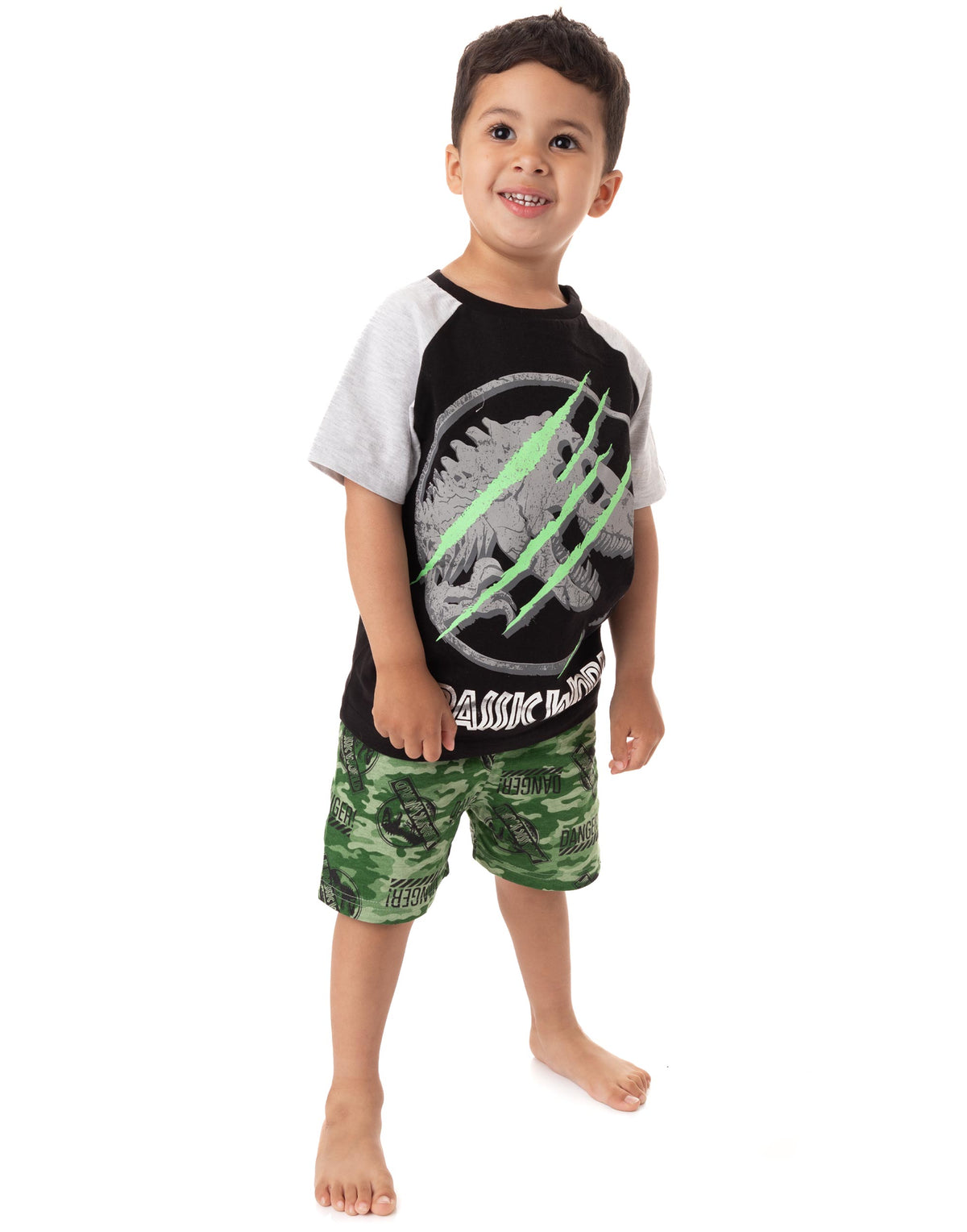 Jurassic World Short Sleeve Short Leg Pyjama Set | Boys Black | Official Merch