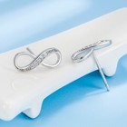 925 Sterling Silver Crystal Mobius Stud Earrings Jewellery Women Girls Gift