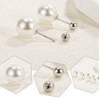 925 Sterling Silver Beatutiful Pearl Stud Earrings Women Girls Jewellery Gift