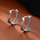 925 Sterling Silver Twisted Fashion Hoop Earrings Jewellery Women Girls Gift UK