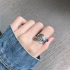 Vintage Leaf Fashion Adjustable Ring 925 Sterling Silver Women Girls Jewellery