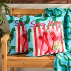 OHS Fun Print Garden Cushion Covers 2 Pack Water Resistant Outdoor Indoor