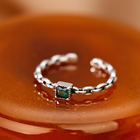 925 Sterling Silver Crystal Fashion Adjustable Ring Women Girls Jewellery Gift
