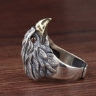 Vintage Eagle Adjustable Ring 925 Sterling Silver Women Mens Jewellery Gift UK