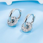 Crystal Huggie Hoop Earrings 925 Sterling Silver Women Girls Jewellery UK