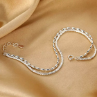 925 Sterling Silver Double Layer Fashion Bracelet Women Girls Jewellery Gift UK