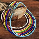 Bohemia Colourful Beaded Choker Necklace Women Girls Jewellery Gift UK