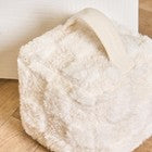 OHS Checkerboard Weighted Door Stop Fluffy Decorative Stoppers with Handle