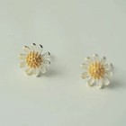 Womens Girls 925 Sterling Silver Sun Flower Stud Earrings Jewellery Gift UK