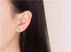 Womens Girls 925 Sterling Silver Crystal Crown Stud Earrings Jewellery Gift UK
