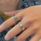 925 Sterling Silver Vintage Fish Shaped Adjustable Ring Women Girls Jewellery
